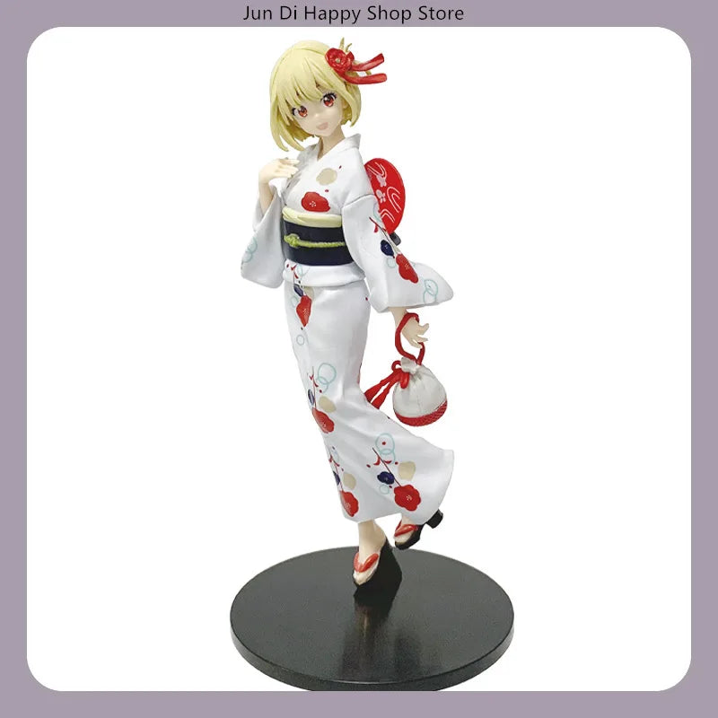 Lycoris Recoil Chisato Nishikigi & Takina Inoue Yukata Summer Kimono 20cm Anime Figure Statue Desktop Decoration Gift