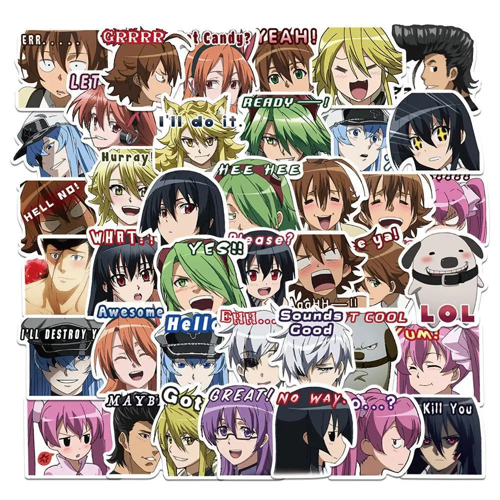 40pcs Akame Ga Kill Graffiti Sticker Cartoon stickers Waterproof Suitcase Phone Case Waterproof Stickers