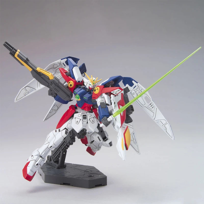 Bandai Original Genuine Figure Gundam Model Kit HGUC 1/144 XXXG-00W0 Wing Gundam Zero Collection Action Figure Model Toys Gifts