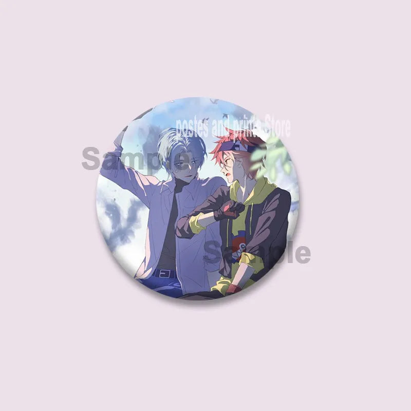 Cartoon Figure Miya Chinen Reki Kyan Button Pins Anime SK8 The Infinity Round Brooch Bag Clothes Accessories Jewelry Badge Gifts