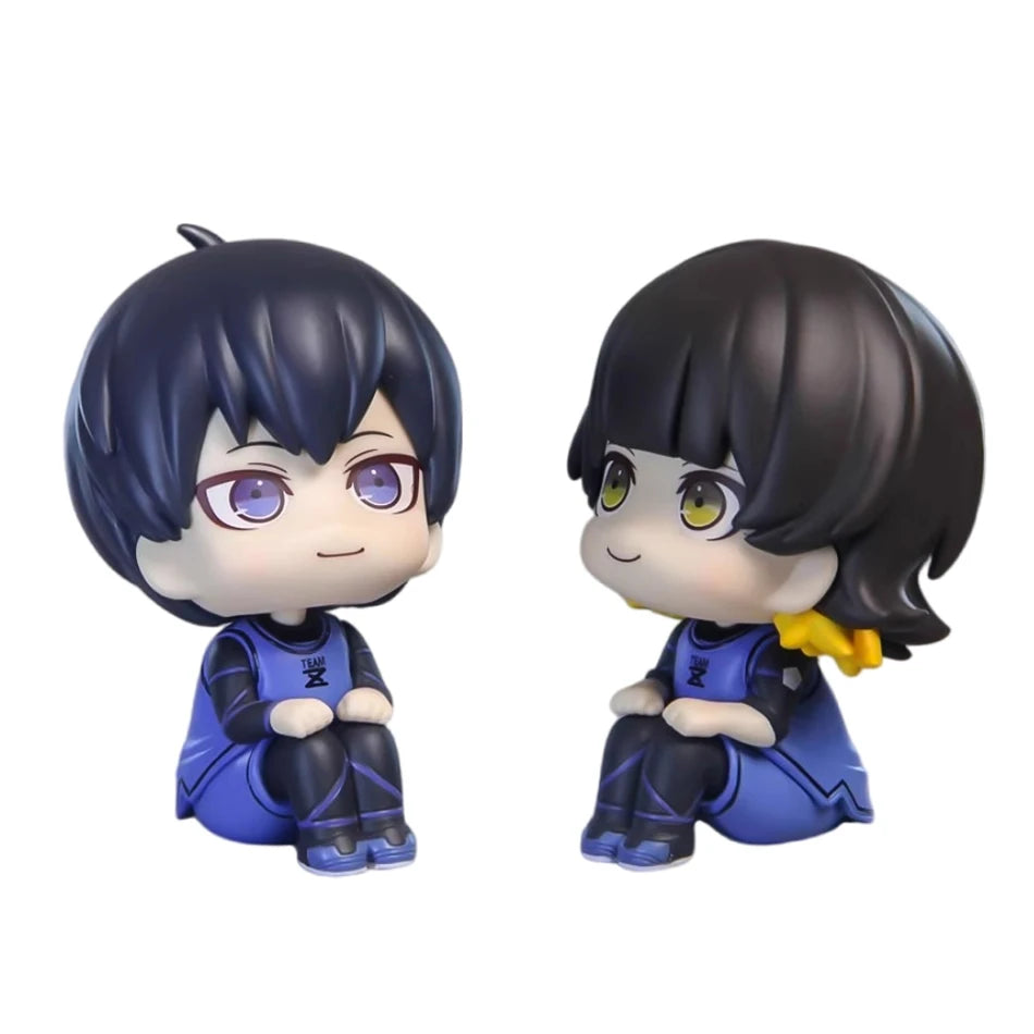 Anime10cm ‌BLUE LOCK Haikyuu!! Sitting Posture Cartoon Cute Figure Model Collection Desktop Ornament Kids Toys Gifts