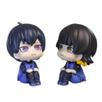 Anime10cm ‌BLUE LOCK Haikyuu!! Sitting Posture Cartoon Cute Figure Model Collection Desktop Ornament Kids Toys Gifts