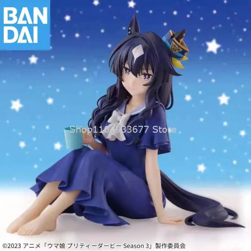 Original Bandai Umamusume: Pretty Derby Relax Time Movie Edition TV Anime Kitasan Black Figure Model Collector Figurine Toys