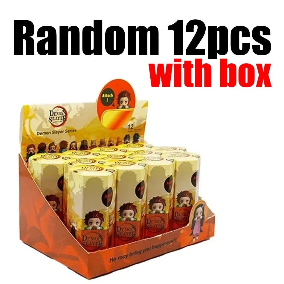 New 12-piece set Sunnys Angel Anime Demon Slayer Blind Box Handmade Anime Cartoon Doll Car Desktop Computer Screen Ornaments