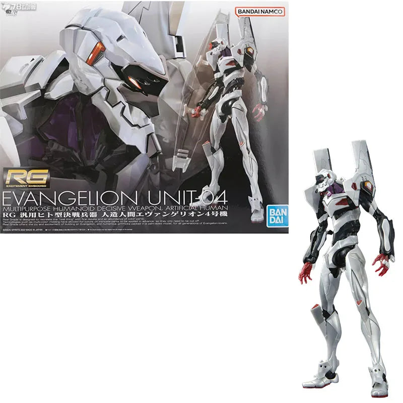 Bandai Genuine RG EVANGELION UNIT-00/01/02/03/04/06/08a WEAPO SET Anime Action Figure Collectible Assembly Model Toys Children