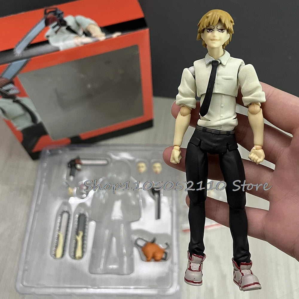 Figma 586 Chainsaw Man Action Figure SHF Denji Katana Man Anime Model Doll Statue Joint Movable Movie Toys Gifts