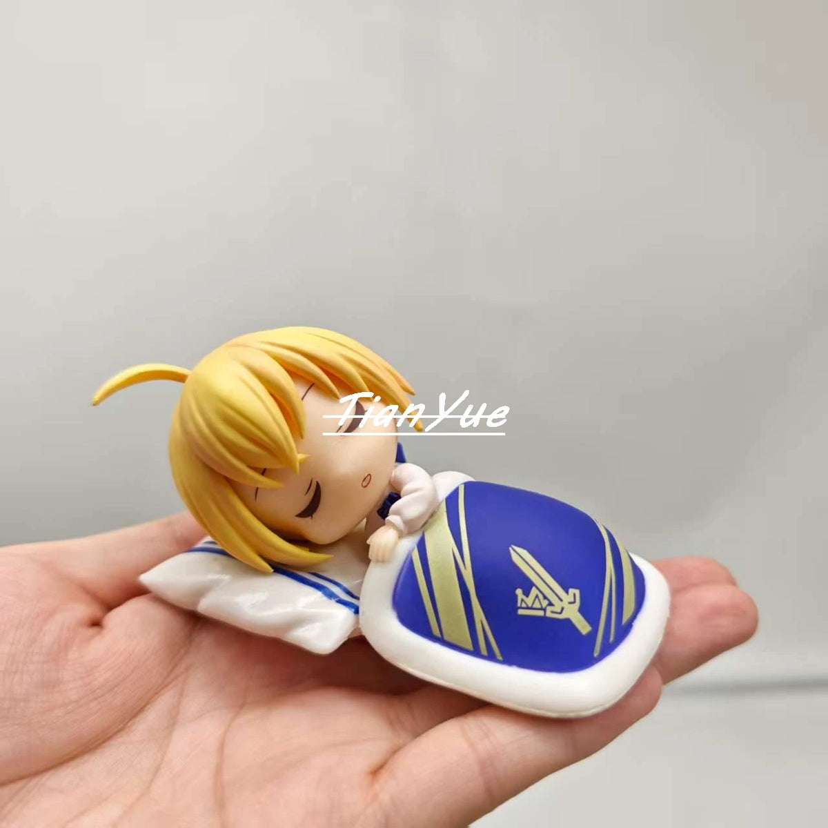 Anime Fate Grand Order Saber sleeping Cute Girl PVC Action Figure Model Doll Toys 9cm