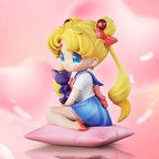 New Q-Style Sitting Sailor Moon & Usagi Tsukino Gk Statue - Anime Collectible Figure, Kawaii Desktop Decor For Fans Gifts