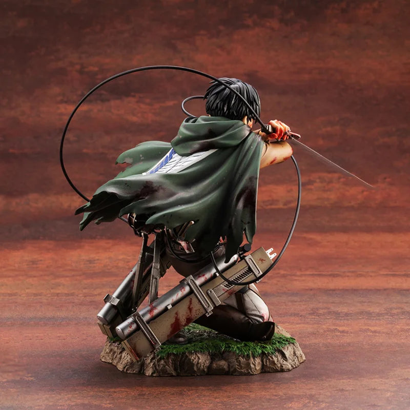 High-Quality Attack On Titan Action Figure Levi Blood Battle Model Anime Collectible Birthday Gift Anime Themed Toys & Hobbies