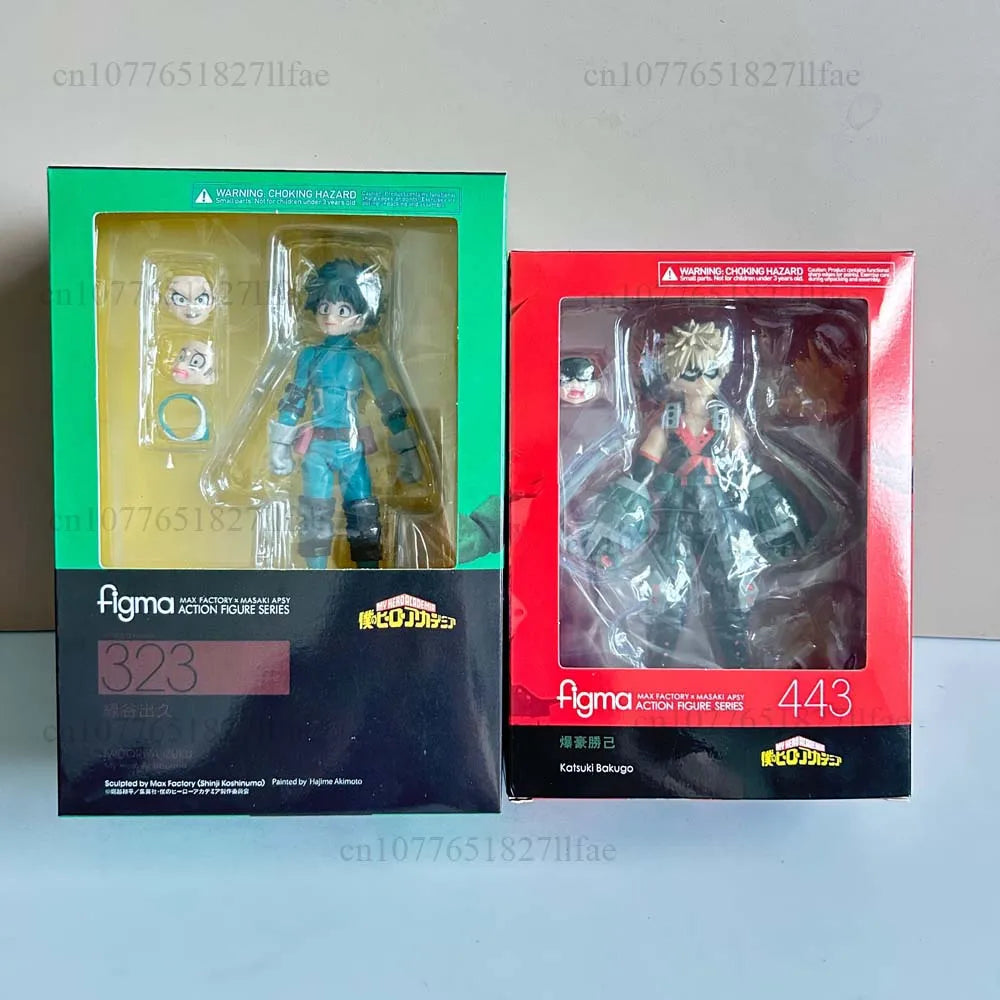Figma My Hero Academia Bakugou Katsuki Figure 443 323 Midoriya Izuku Action Figure Model Toys Joint Movable Doll Room Decor