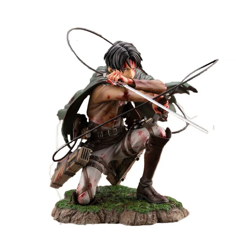 High-Quality Attack On Titan Action Figure Levi Blood Battle Model Anime Collectible Birthday Gift Anime Themed Toys & Hobbies