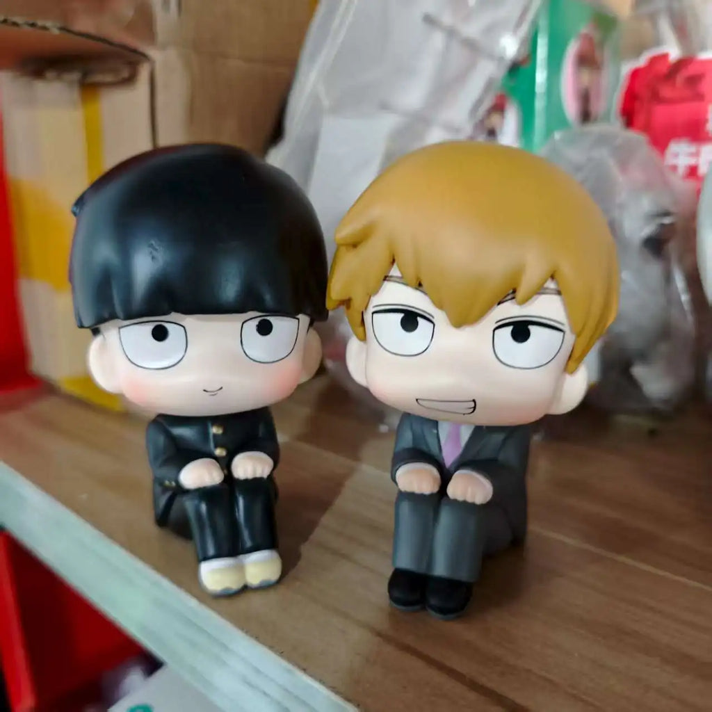 Anime  look up Arataka Reigen Mob Psycho 100 Shigeo Kageyama  Cute Version Action Figure Model Toy 10cm