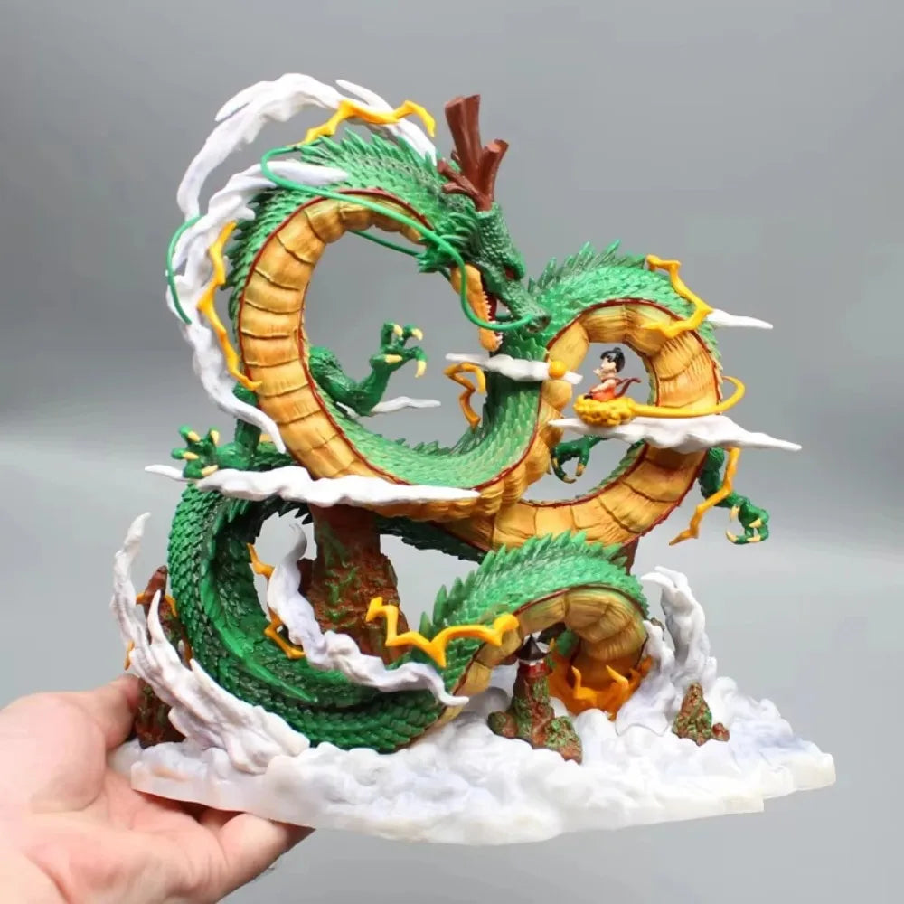 22cm/8.66in Dragon Ball Anime Figure Shenron Figure Goku And Shenron Figurine Pvc Statue Collection Model Decoration Toys Gifts