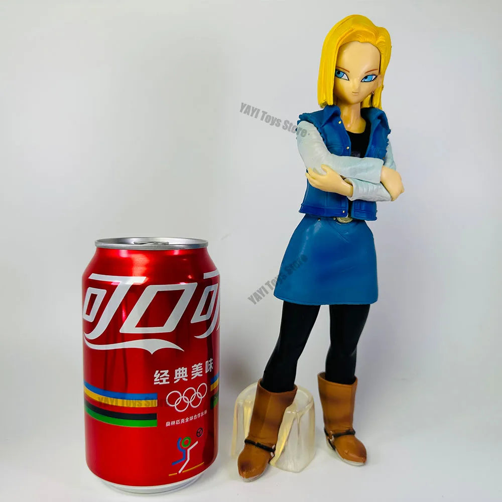 25CM Dragon Ball Z Android 17 18 Anime Figure Android 18 PVC Action Figures Collection Model Toys for Children Christmas Gifts