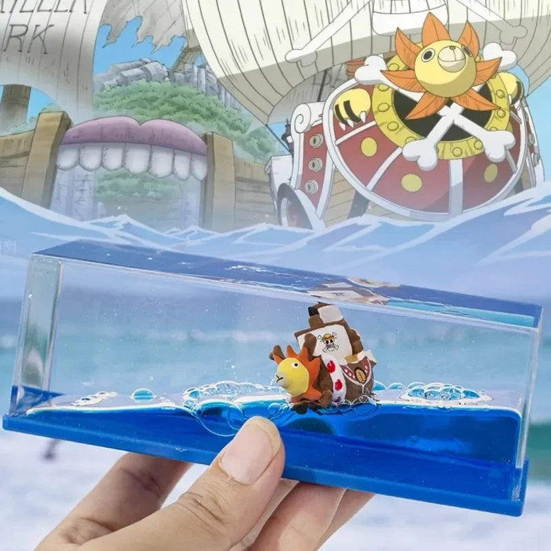 Floating Merry Bottle One Piece Thousand Sunny Barco Fluid Drift Bottle 3d Ship In  Bottle Go Merry Boat Home Decor Kids Gift