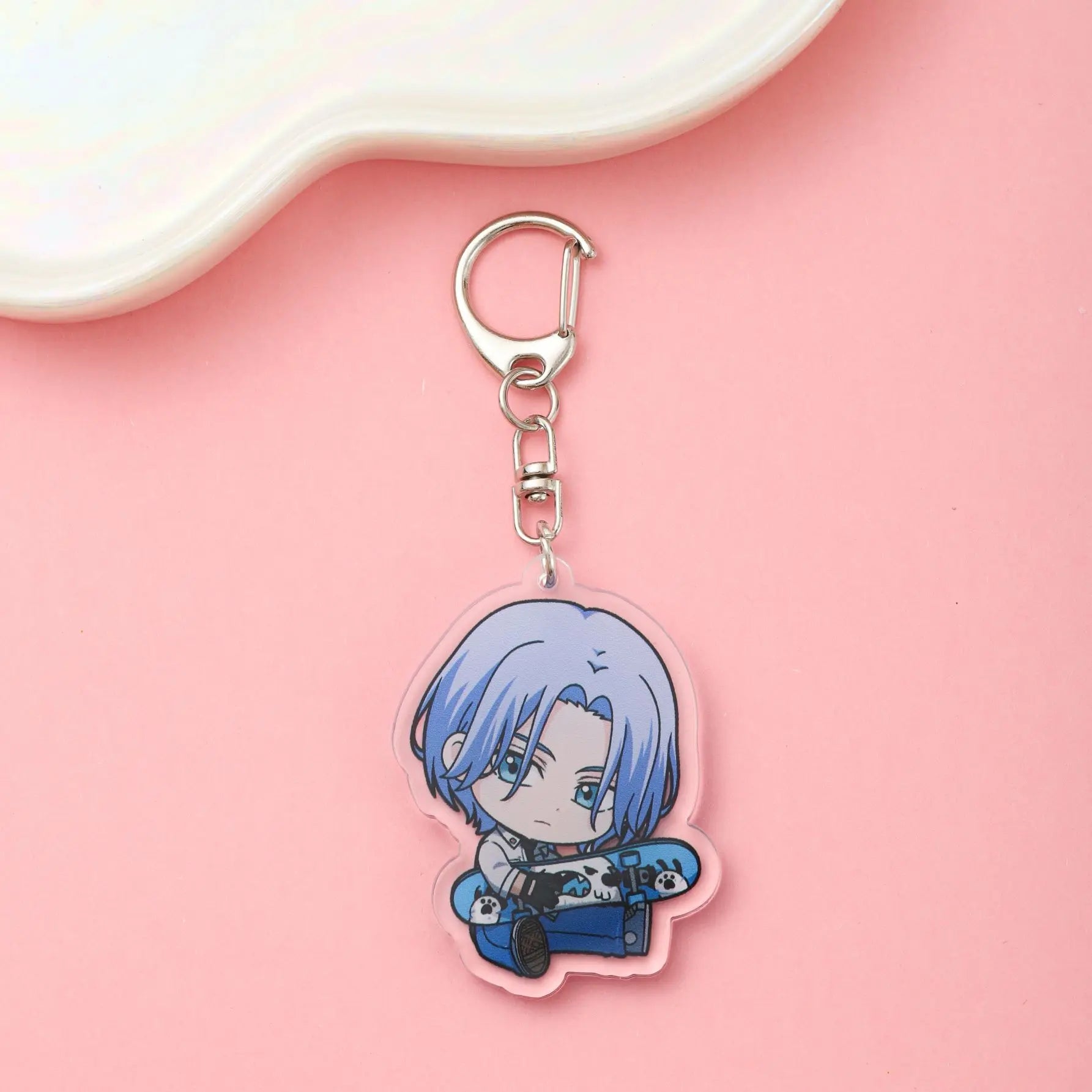 Anime Characters SK8 the Infinity Acrylic Car Keychain Accessories Trendy Bag Charms Backpack Pendant Key Ring Fans Friends Gift