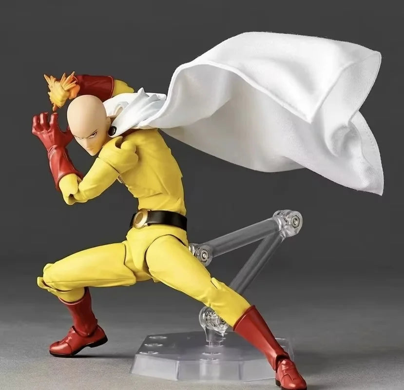 One Punch Man Saitama Amazing Yamaguchi Revoltech Saitama In Stock Anime Action Collection Figures Model Toys Xmas Gifts