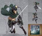 Attack On Titan Action Figure Figma Mikasa Ackerman 203 Eren Yeager 207 Captain 213 Model Statue Children Toys Birthday Gift