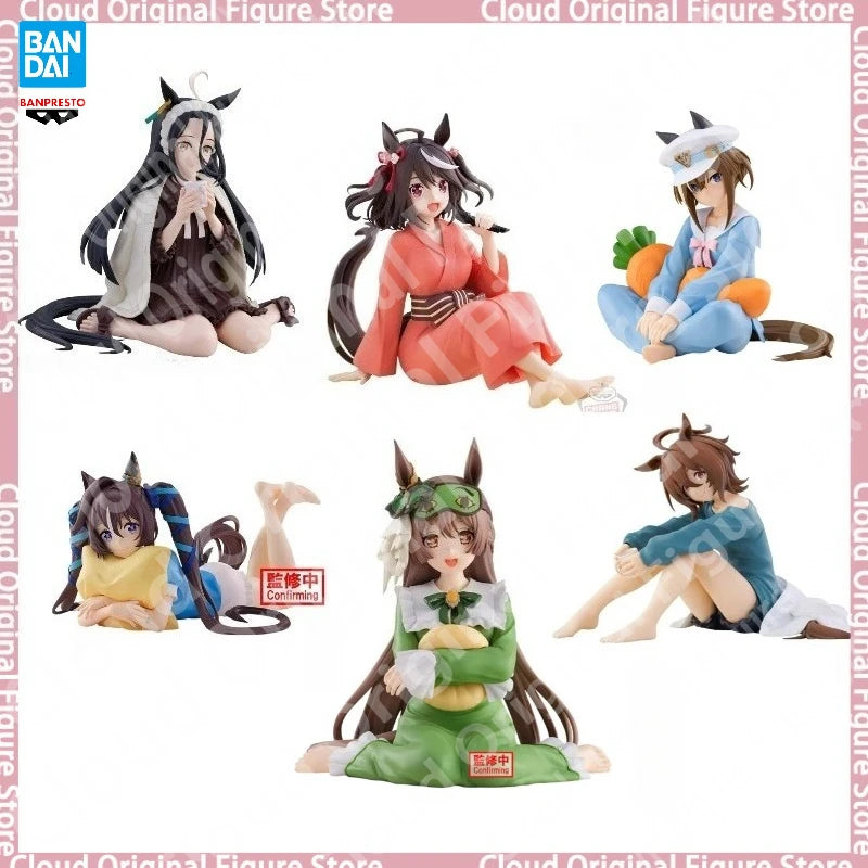 In Stock 100% Original BANPRESTO Umamusume: Pretty Derby Relax Time Anime Character Cheval Grand Vivlos Toy Decoration