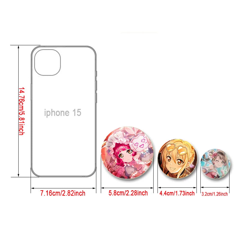 Anime Love Live! Brooch for Backpack Cartoon Figure Honoka Kousaka/Maki Nishikino Lapel Pins Badge Accessorie Clothes Decoration