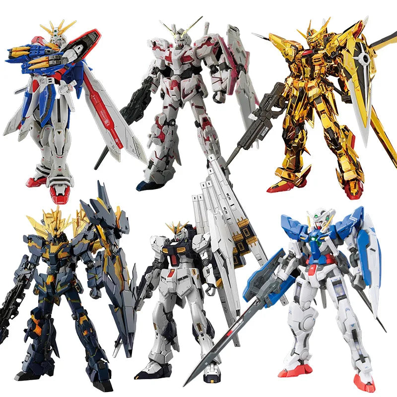 Fast Shipping Bandai RG RX-78-2 WING UNICORN GOD GUNDAM ASTRAY EXIA EPYON SAZABI Anime Original Model Toy Action Figure Children
