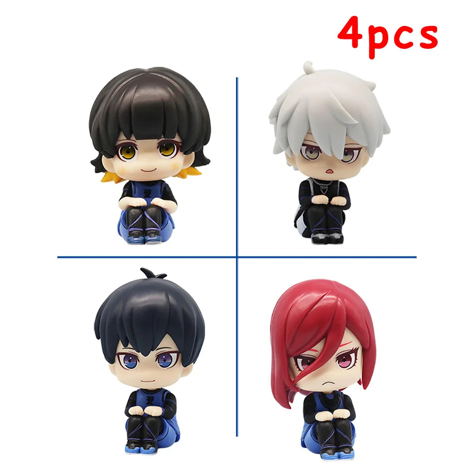 BLUE LOCK Action Figures Isagi Yoichi Bachira Meguru Anime Figure Q Version Figurine PVC Collectible Model Kids Doll Toys Gifts