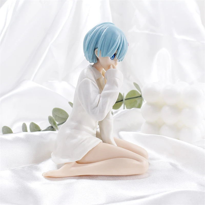 11cm Anime Re:Life In A Different World From Zero Action Figure White Shirt Rem Figure PVC Collection Model Toys Children Gifts