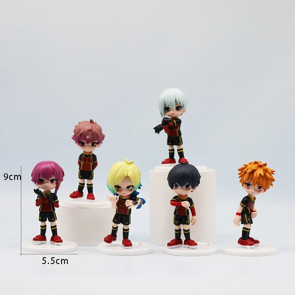6pcs/set BLUE LOCK Action Figure Toys 9cm Anime Sagi Yoichi Chigiri Hyoma Nagi Seishiro Figures Collection Model Figurine