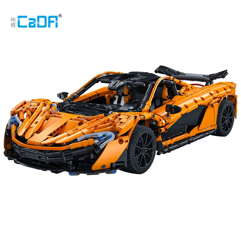 Cada 1:10 MOC Designer Pvdb Smiling Assassin Super Racing Car Model Building Blocks V8 Cylinder Car Speed Vehicle Toys for Kids