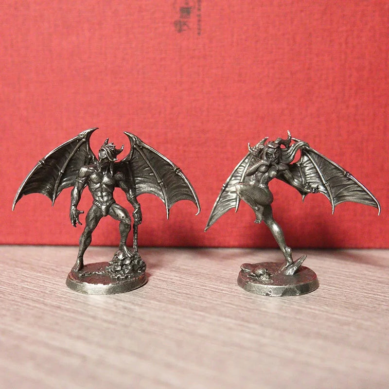 Abyss Demon Fighting Soldiers Man Woman Model Figurines Miniatures Desktop Toy Ornaments Vintage Decorations Crafts Accessories