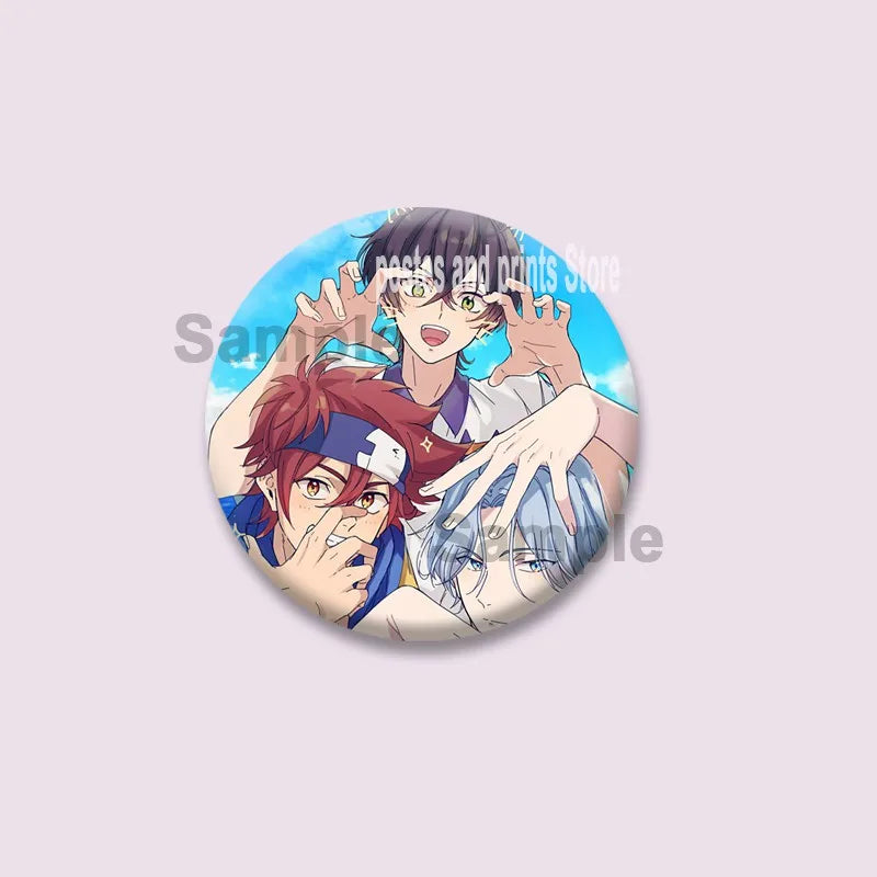 Cartoon Figure Miya Chinen Reki Kyan Button Pins Anime SK8 The Infinity Round Brooch Bag Clothes Accessories Jewelry Badge Gifts