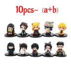 Q Posket Figure Wholesale Demon Slayer Mini Figurine 5Pcs 10Pcs 12Pcs 15Pcs Sets Kimetsu No Yaiba Small PVC Dolls Desktop Decora