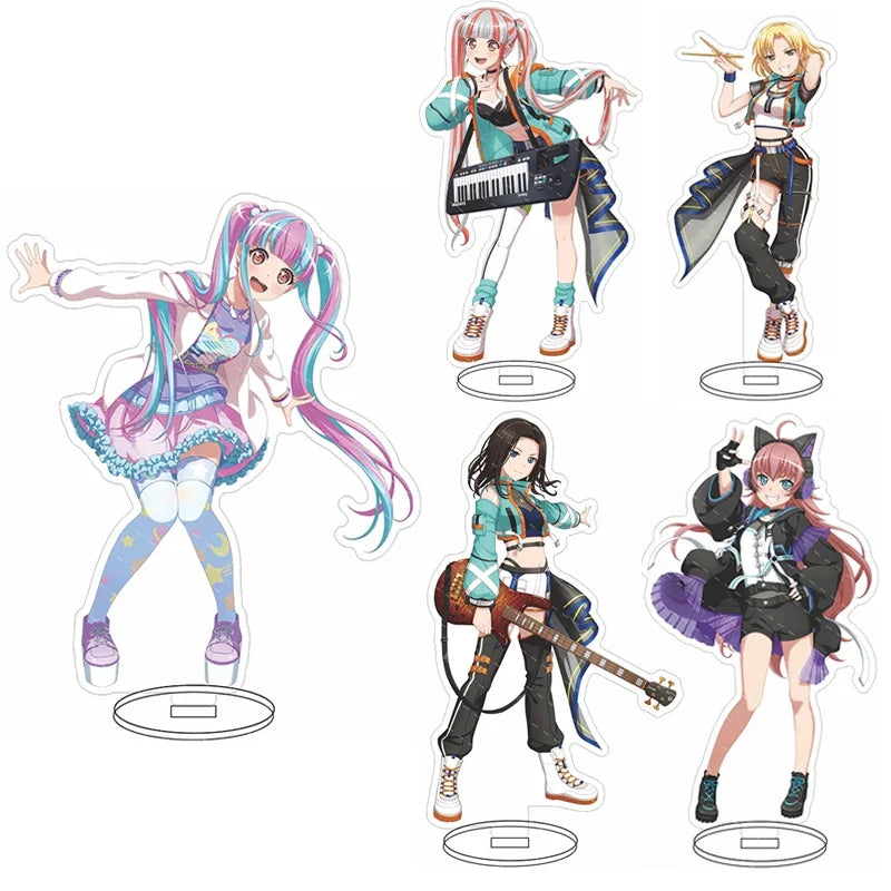 Anime BanG Dream! Poppin'Dream!15cm Nyubara Reona Toyama Kasumi Tamade Chiyu Acrylic Stand Figure Model Plate Props Cosplay Gift