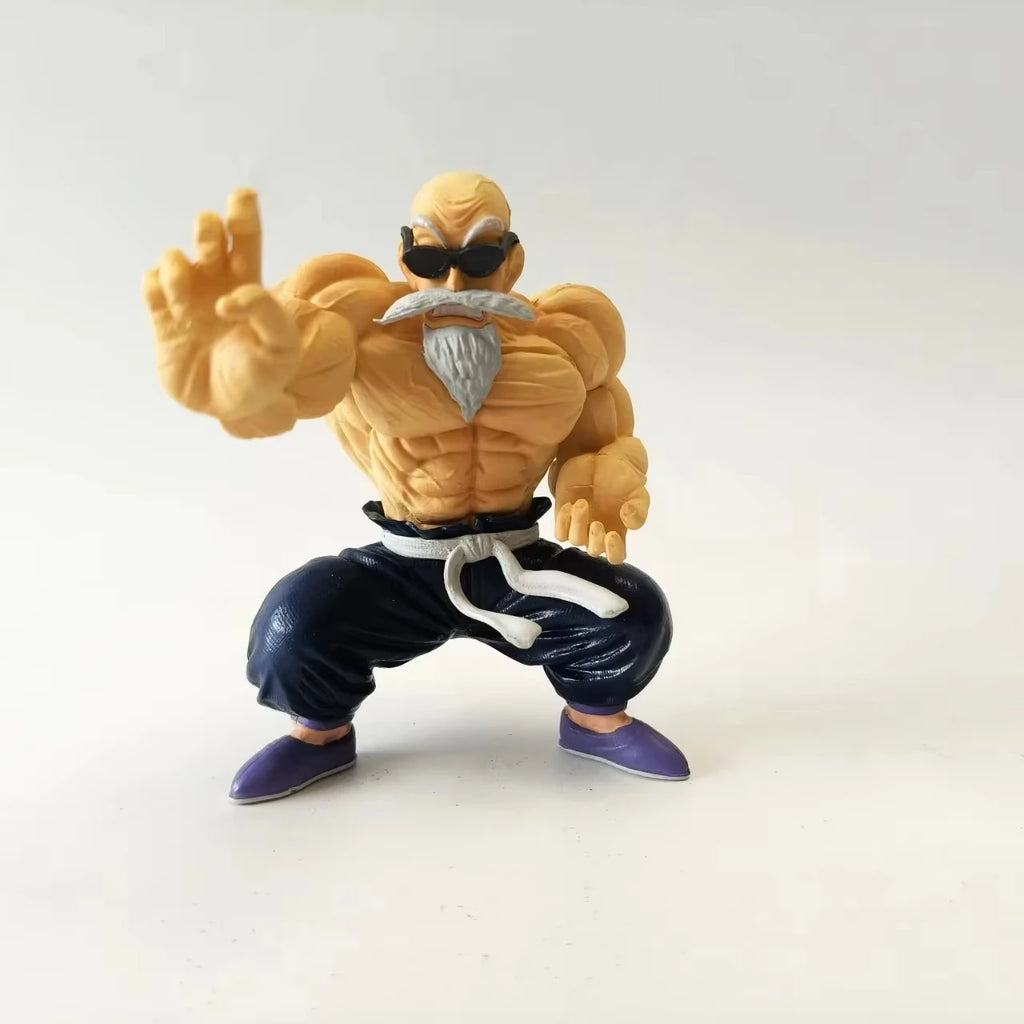 New Anime Dragon Ball Figure Master Roshi Action Figure Muscle Strengthening Form Toys Gifts PVC Model Collectible Ornament