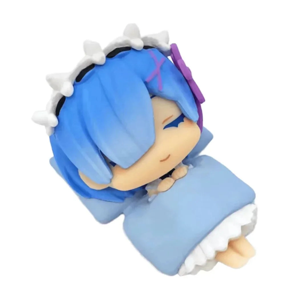 Stand stones capsule toys cute kawaii Onemutan Re: Life in a different world from Zero Part.2 Emilia Rem anime sleeping figures