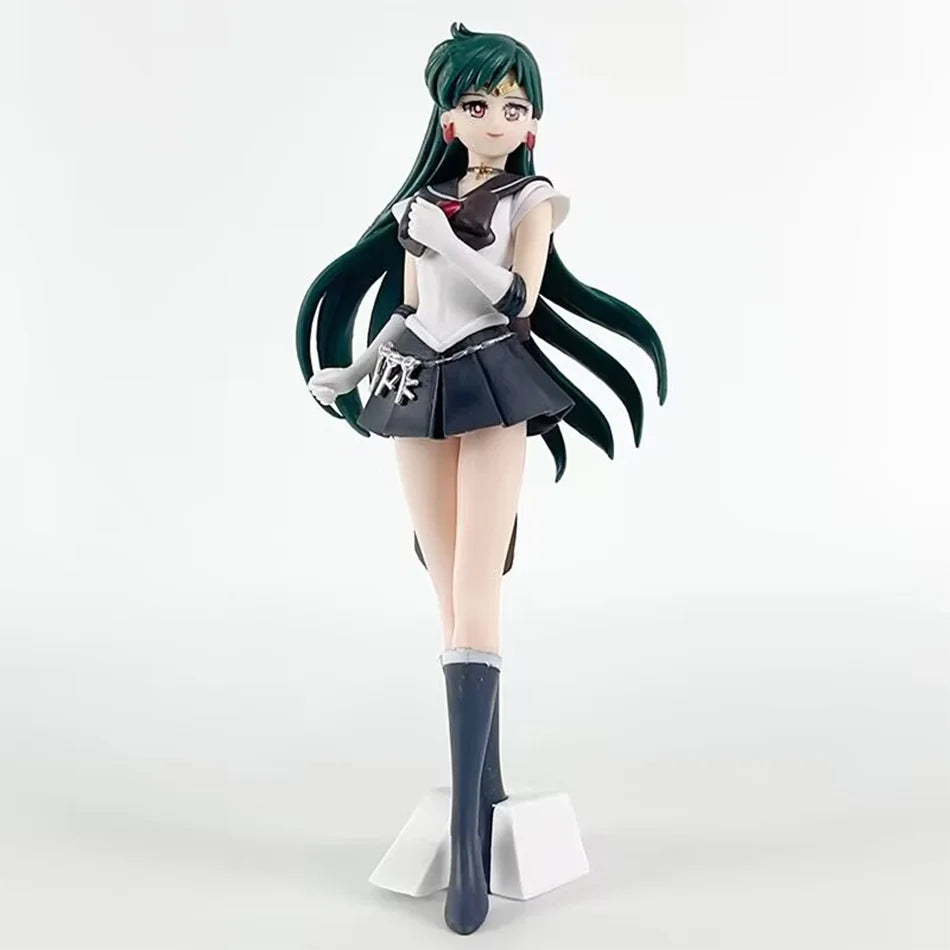 23cm Anime Sailor Moon Meiou Setsuna Figure GLITTER&GLAMOURS Kaiou Michiru Tenoh Haruka Tomoe Hotaru Action Figurine Toy Gift