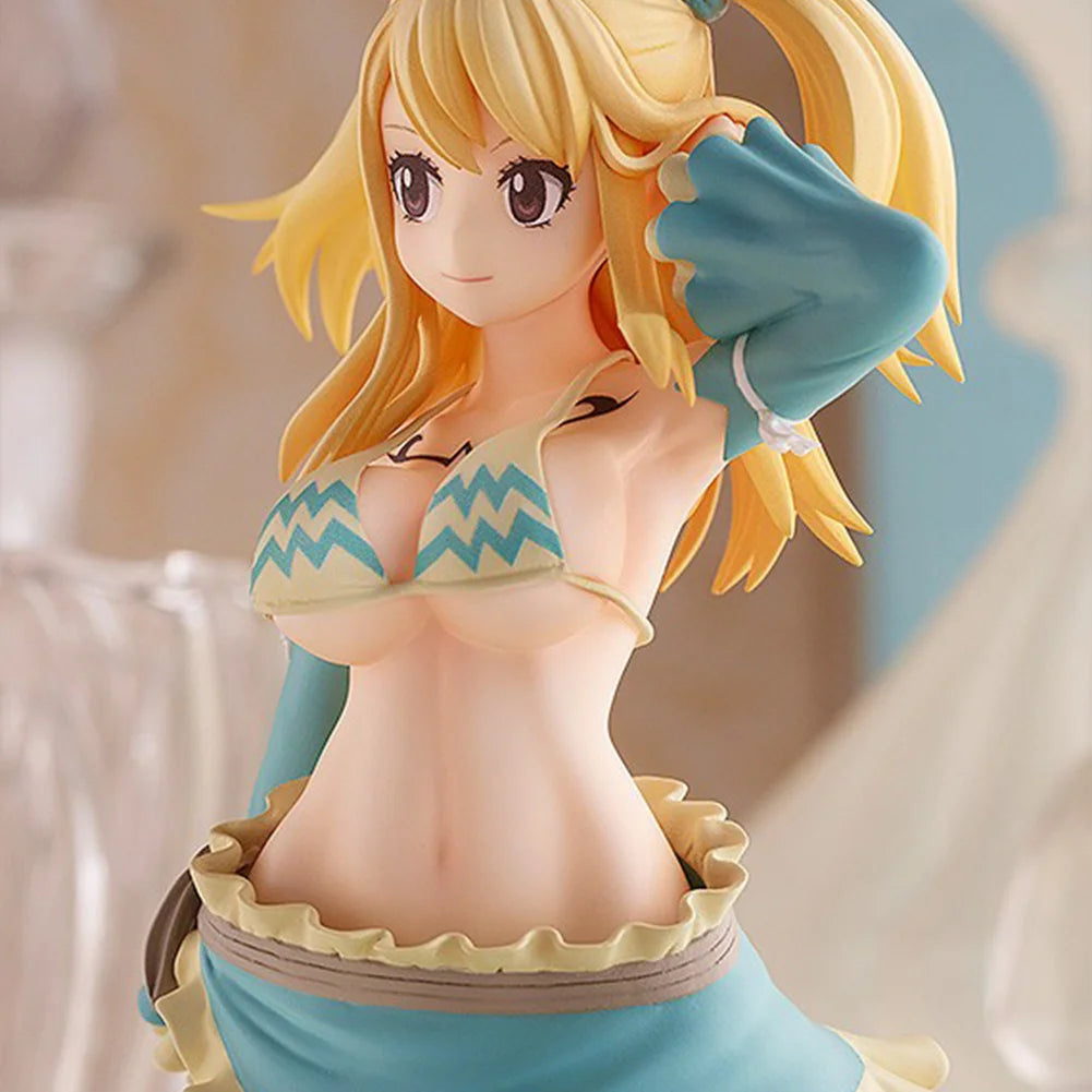 Anime Figure Lucy Heartfilia maid action figures Lucy Heartfilia Aquarius Form figurine Erza·Scarlet PVC Model statue gifts 18cm