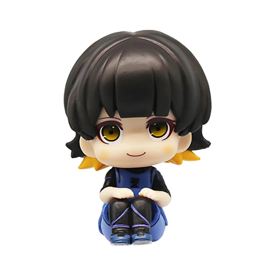 BLUE LOCK Action Figures Isagi Yoichi Bachira Meguru Anime Figure Q Version Figurine PVC Collectible Model Kids Doll Toys Gifts