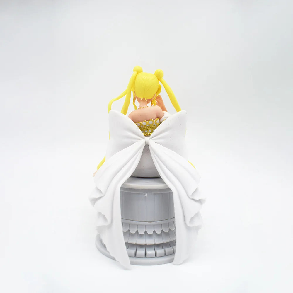 13CM Sitting posture Ichiban Kuji Lastone Special Color Sailor Moon Eternal Princess Serenity Figure Doll Toy Ornament Gift
