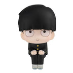 Cartoon Mob Psycho 100 Anime Figures Gk Reigen Arataka Q Edition Kawaii Sitting Palm Model Doll Ornaments Collectible Toys Gift