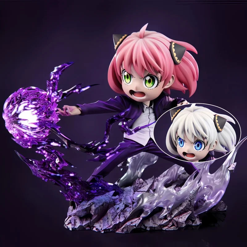 23cm Gk Anya Cos Gojo Satoru Double Head Swap Spy×Family Jujutsu Kaisen Anime Figure Model Statue Ornament Kids Gift Collection