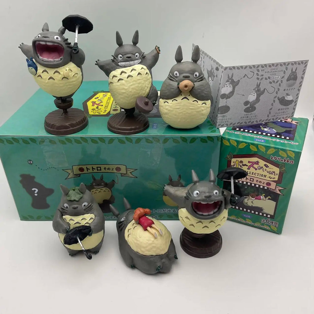 2025 New Hot Hayao Miyazaki Anime Peripheral 6pcs Totoro Surprise Blind Box Desktop Ornament Figure Birthday Gift Toy Model