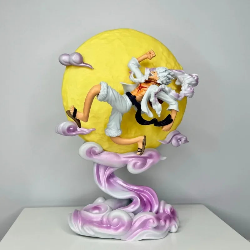 One Piece Anime Figures Nika Sun God 5 Gear Luffy Flying To The Moon Model GK Statue Glowing Trendy Collectible Ornament Gifts