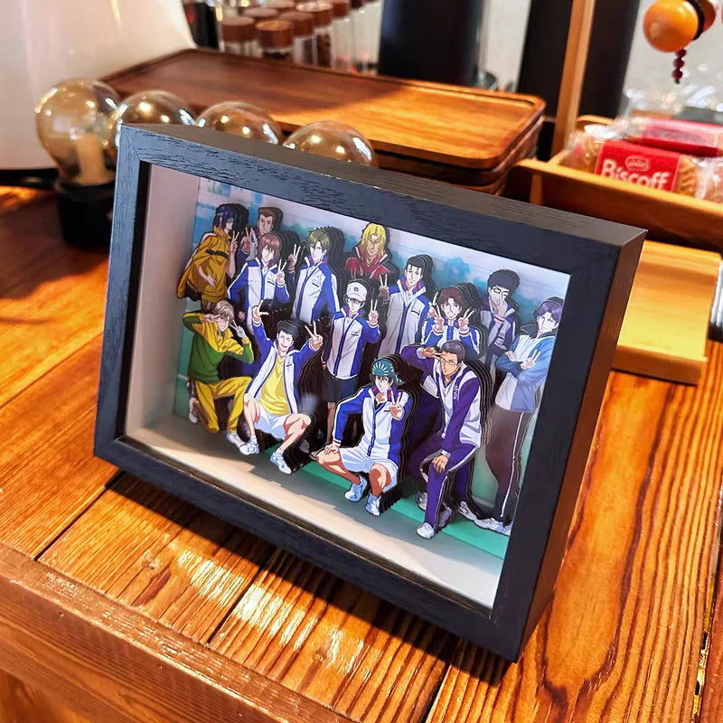 New Anime Prince of Tennis 3D Handmade Art Painting Ryoma Echizen Cartoon Figure Collect Picture Ornaments Decoration Fans Gifts