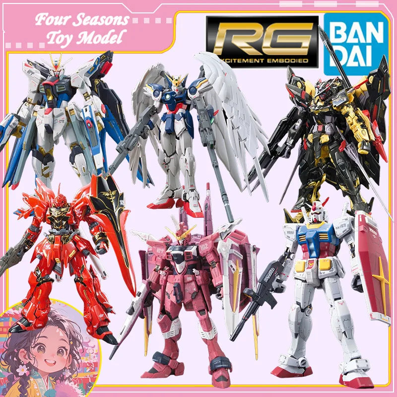 Fast Shipping Bandai RG RX-78-2 WING UNICORN GOD GUNDAM ASTRAY EXIA EPYON SAZABI Anime Original Model Toy Action Figure Children