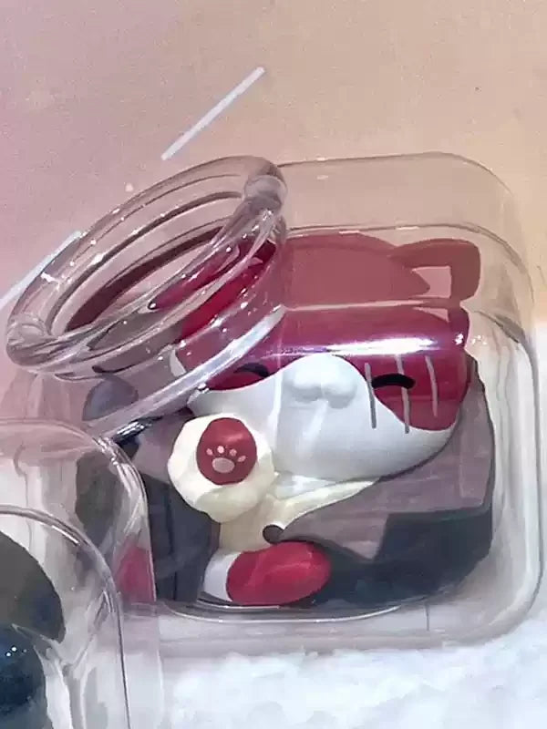 N Stock 100% Genuine Mh OnePiece Anime Figurine Pirate King Straw Hat Luffy Bottle Cat Goodnight Series Blind Box Cute Gift