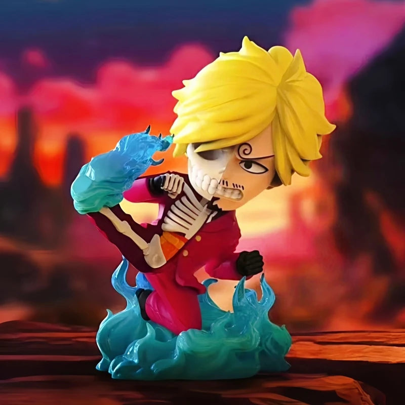 Hot Selling Original One Piece Blind Box The Battle Of Ghost Island Series Half Skull Anime Peripheral Action Figures Model Gift