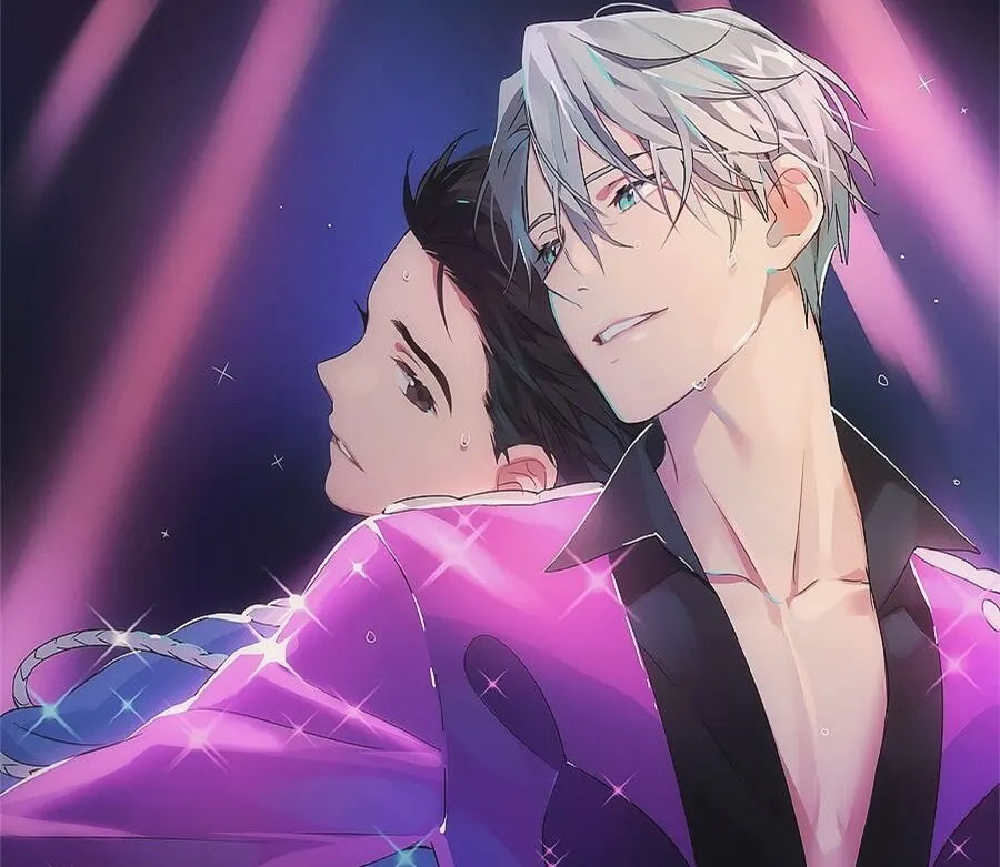 Victor Nikiforov Katsushige Yuuri diamond Painting Anime Wall Art  for Yuri on Ice Fans Home Decor Stylish Wall Decor