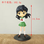 14cm Inuyasha Sesshomaru Kagome Zhuye Kawaii Anime Figure Gk Statue Model Toy Figures Ornaments Collect Office Decorations Gifts
