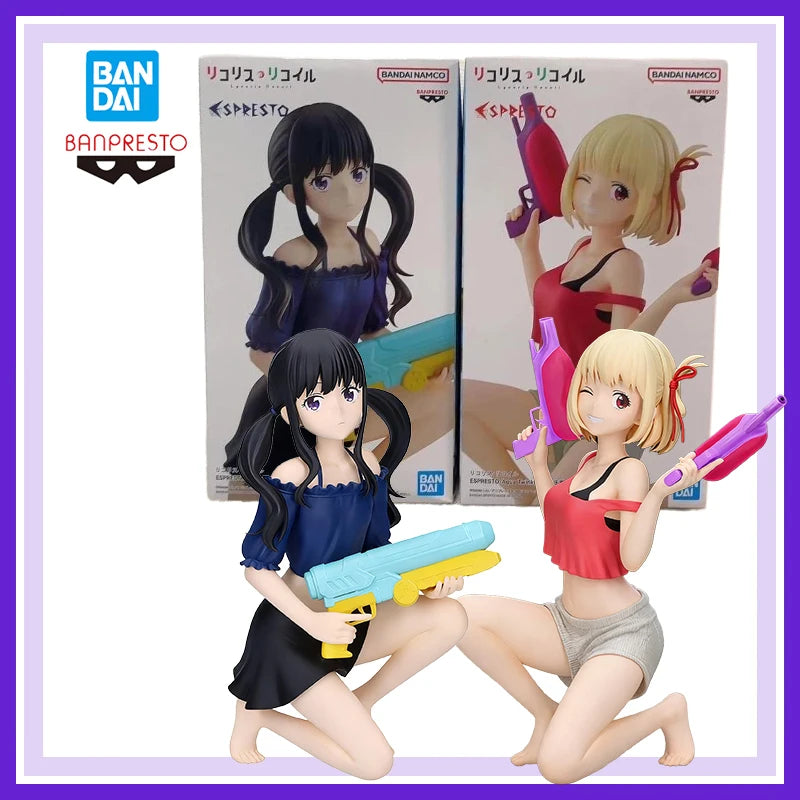 Original Brand New Bandai Banpresto Lycoris Recoil Espresto Kogami Chisato Inoue Takina Anime Action Figures Model Ornaments